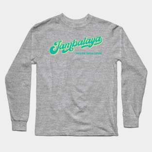 Jambalaya Lousiana Creole Cuisine, Retro Baseball Foodie Long Sleeve T-Shirt